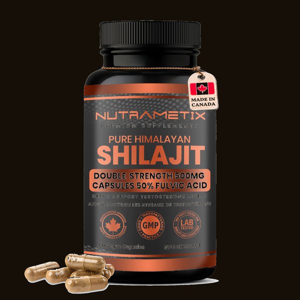 Nutrametix Pure Himalayan Shilajit — 500mg Double Strength Capsules